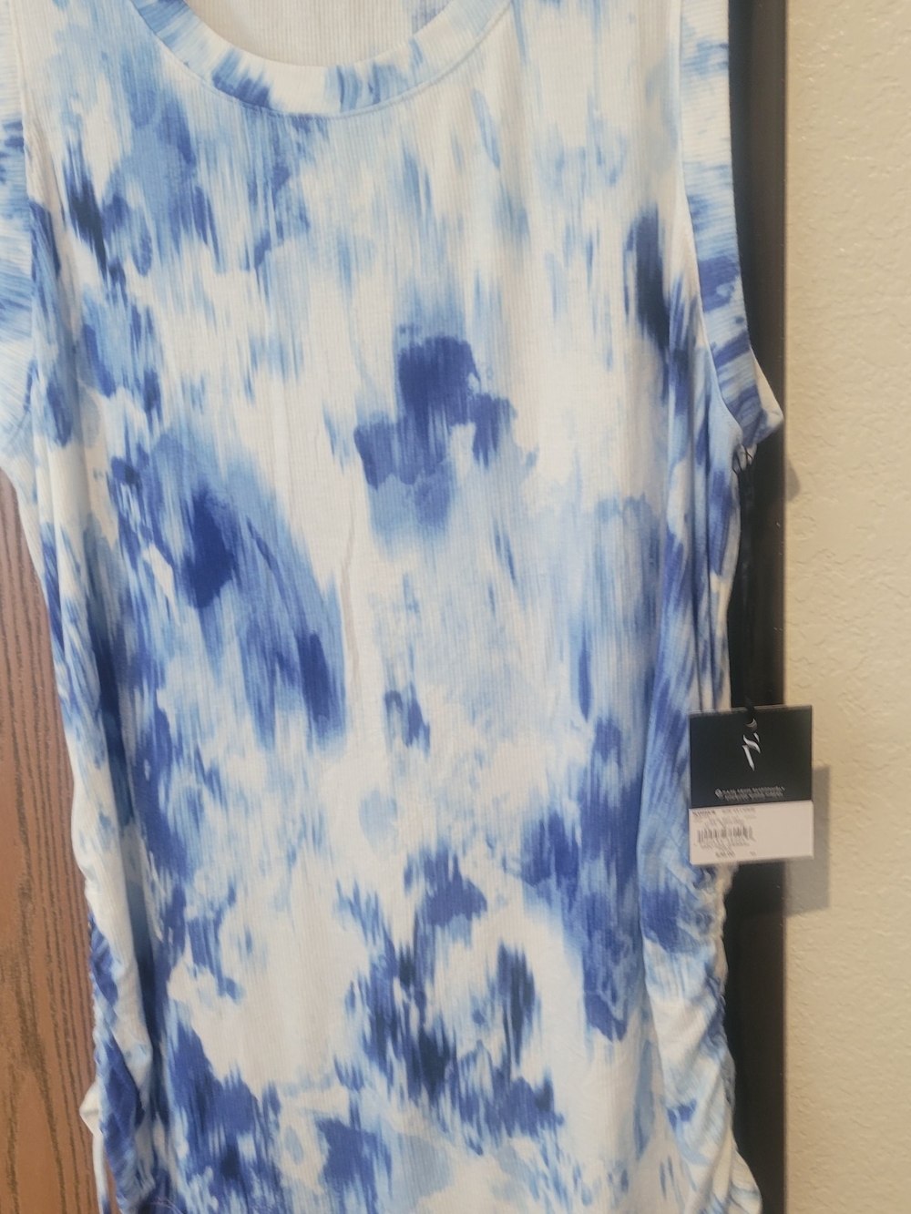 Simply Vera Vera Wang Blue & White Tie-Dye Tank Top